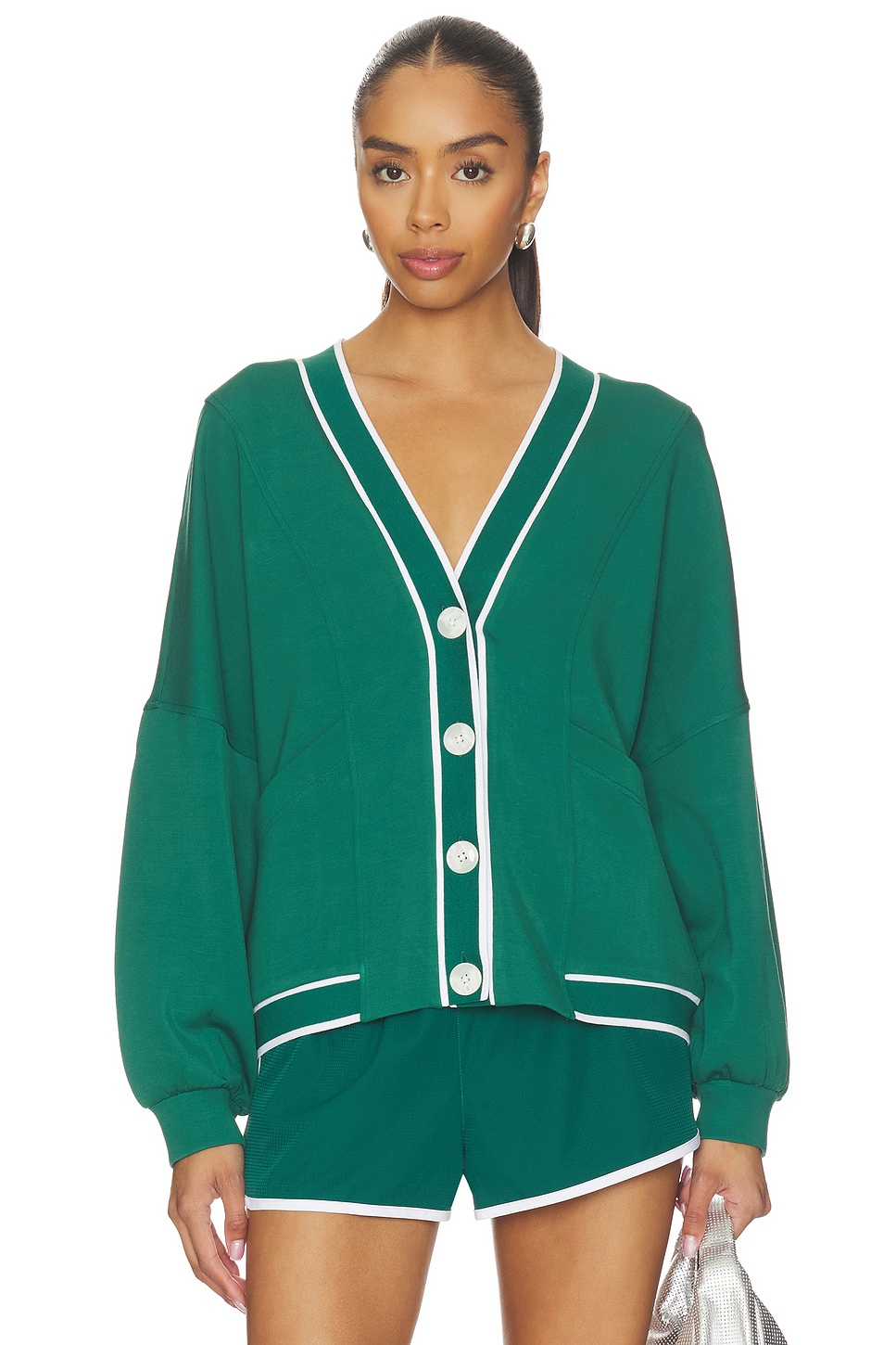 Varley Decker Off Court Cardigan in Forest | REVOLVE