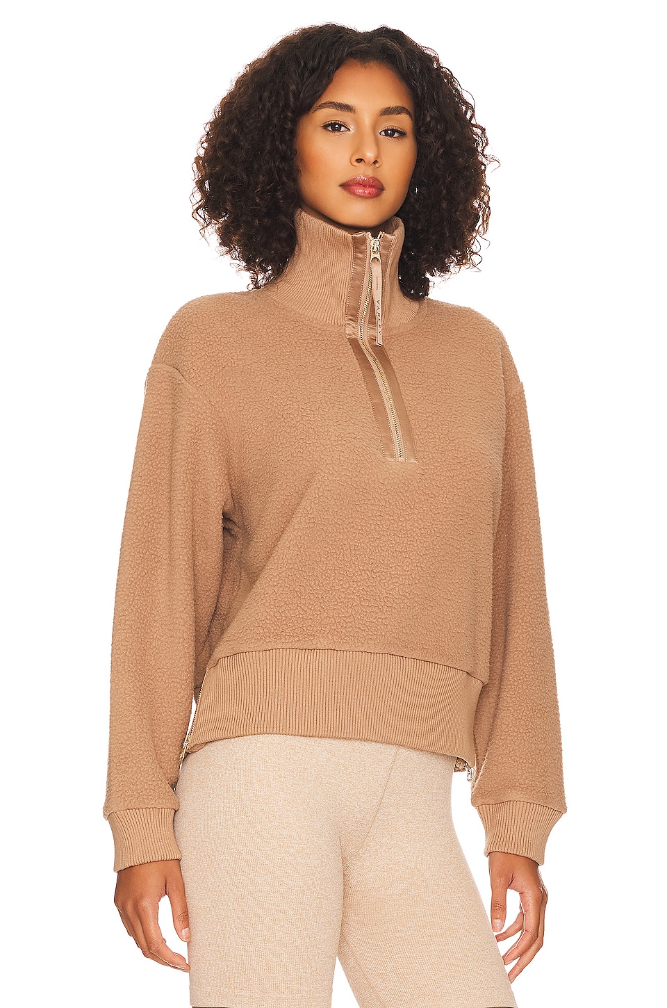 Varley Roselle Half Zip Sweatshirt in Chanterelle
