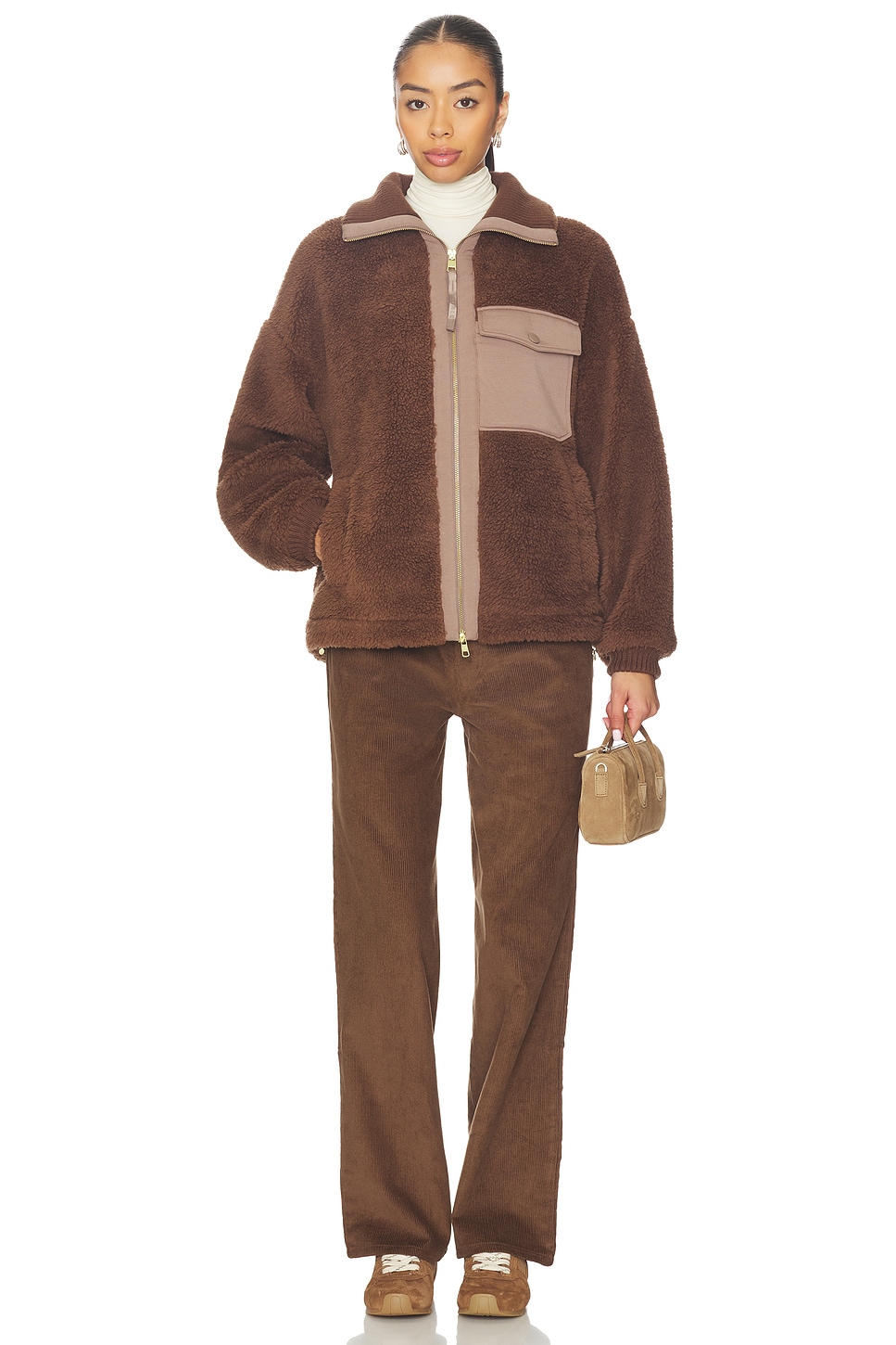 Varley Lowell Sherpa Jacket in Carafe | REVOLVE