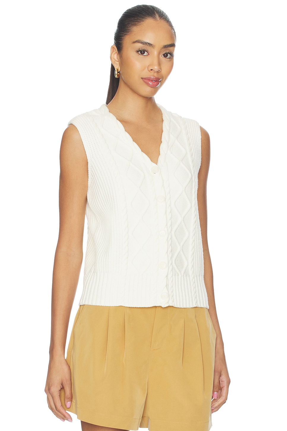 Tatyana Cable Knit Vest Top - thumbnail 3
