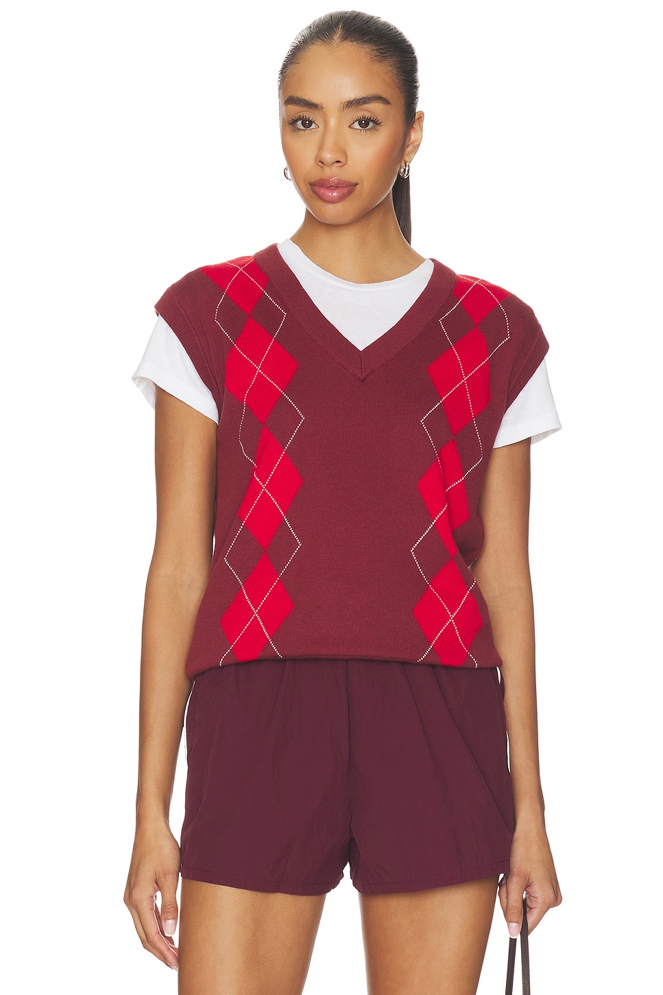 Ruben Argyle Knit Vest Top - thumbnail 2