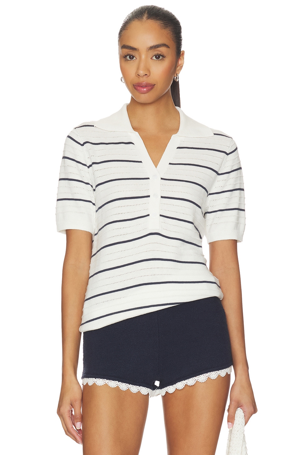 Varley Wren Knit Polo Top