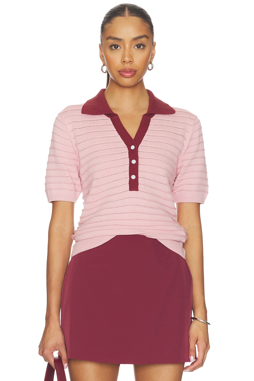 Varley Wren Knit Polo Top