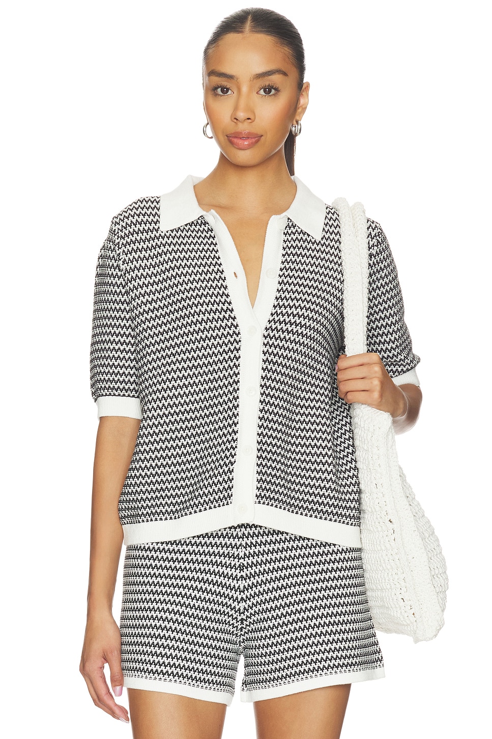 Gaelle Polo Knit Top - thumbnail 2
