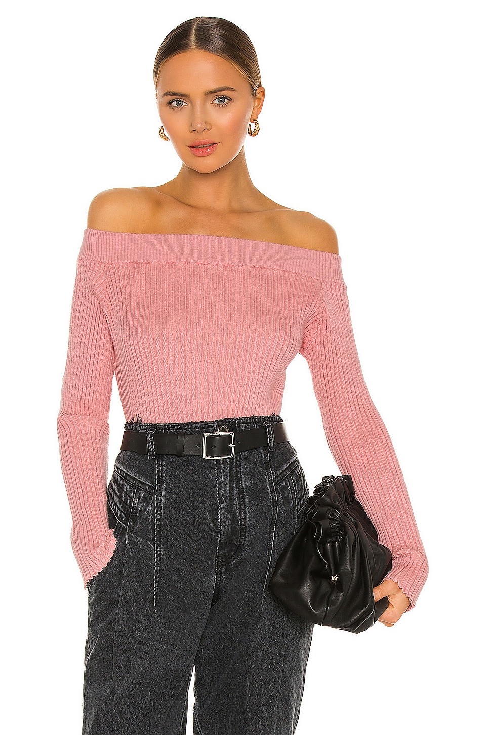 Victor Glemaud X REVOLVE Off Shoulder Sweater in Prawn