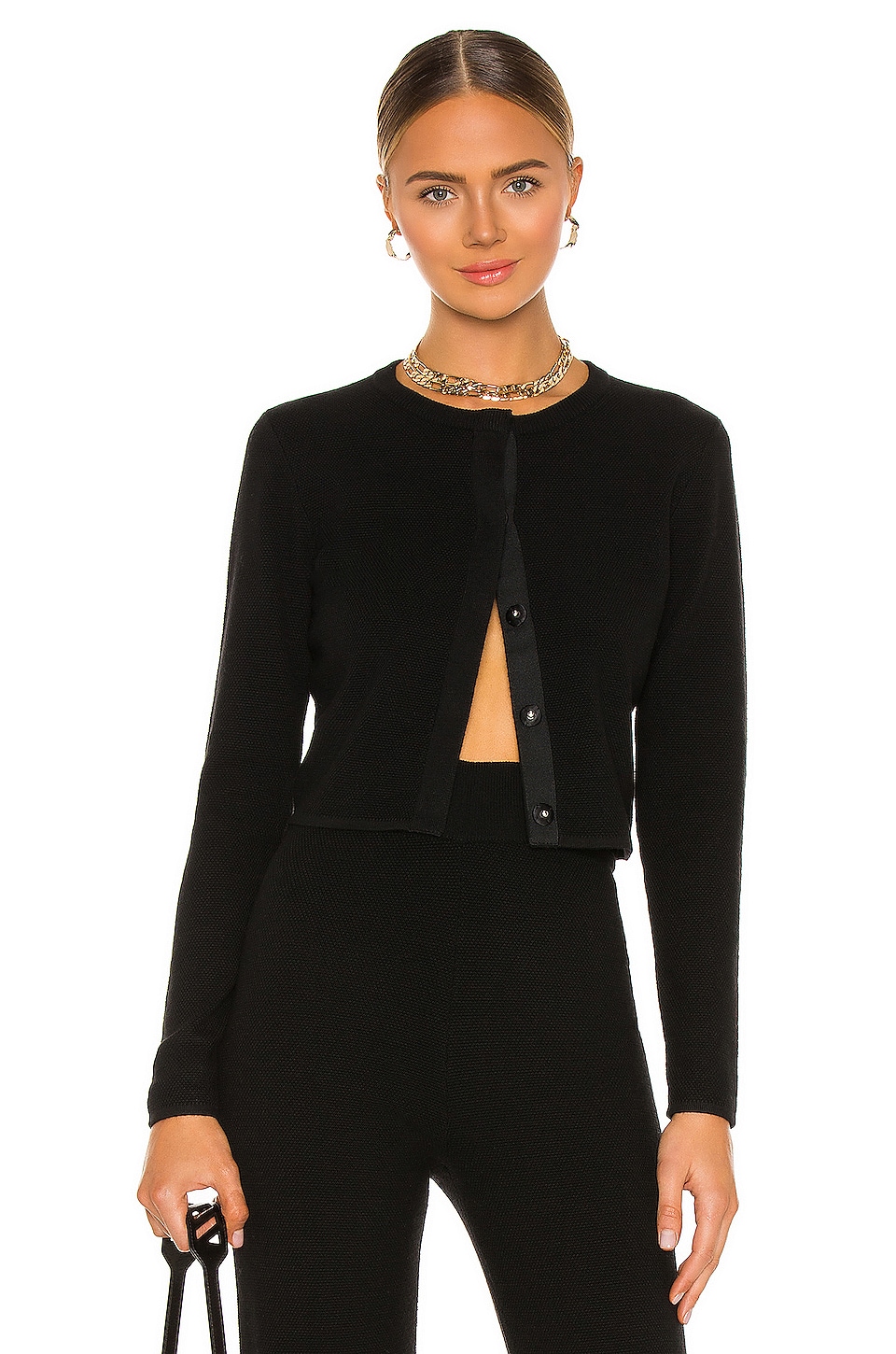 Victor Glemaud X REVOLVE Cropped Open Cardigan in Black | REVOLVE