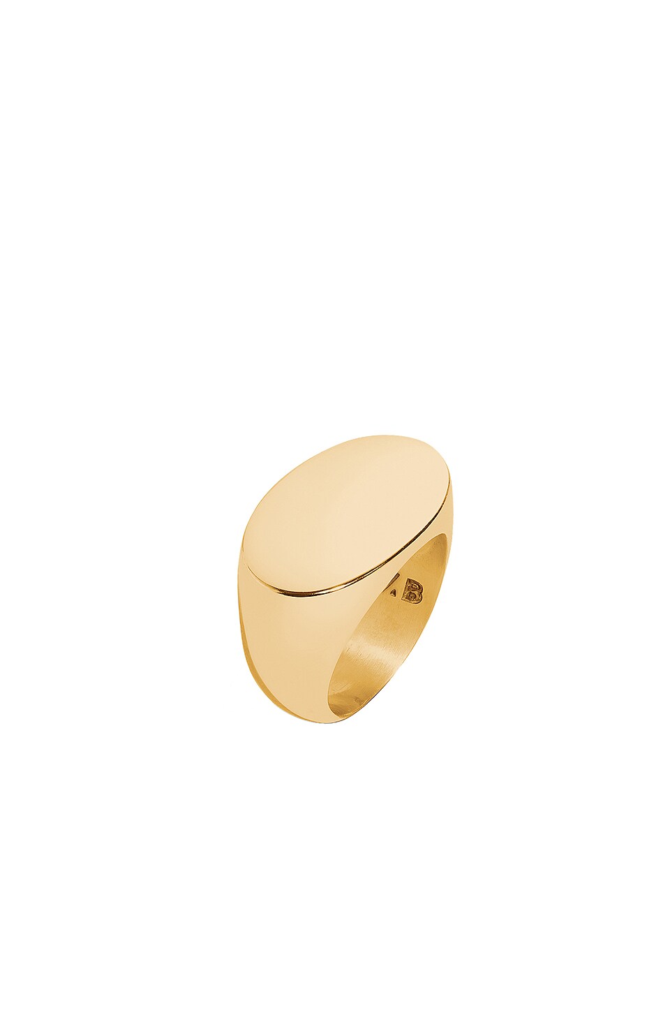 V.BELLAN Oval Amari Ring in 18k Yellow Gold Plated