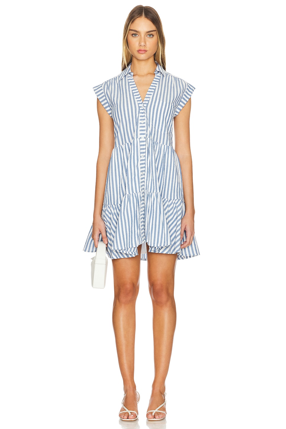 Veronica Beard Trisha Dress in Blue & White | REVOLVE