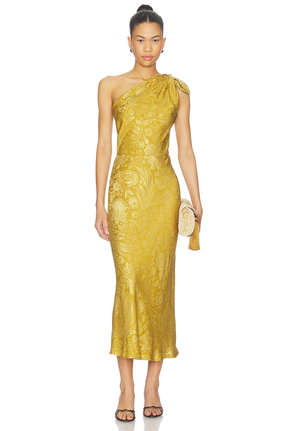Veronica Beard Grycen Dress in Gold Ochre | REVOLVE