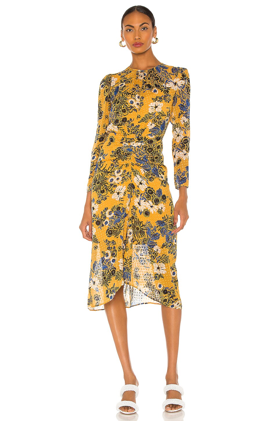 pisarro nights beaded mesh dress