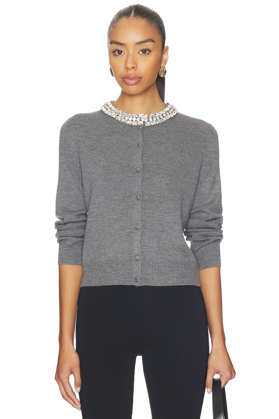 カーディガン CFCL PORTRAIT CARDIGAN SHADOW GRAY1 Veronica Beard Daro Cardigan in Dark Heather Grey | REVOLVE
