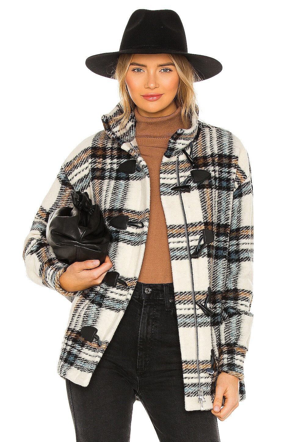 veronica beard cael plaid dickey coat