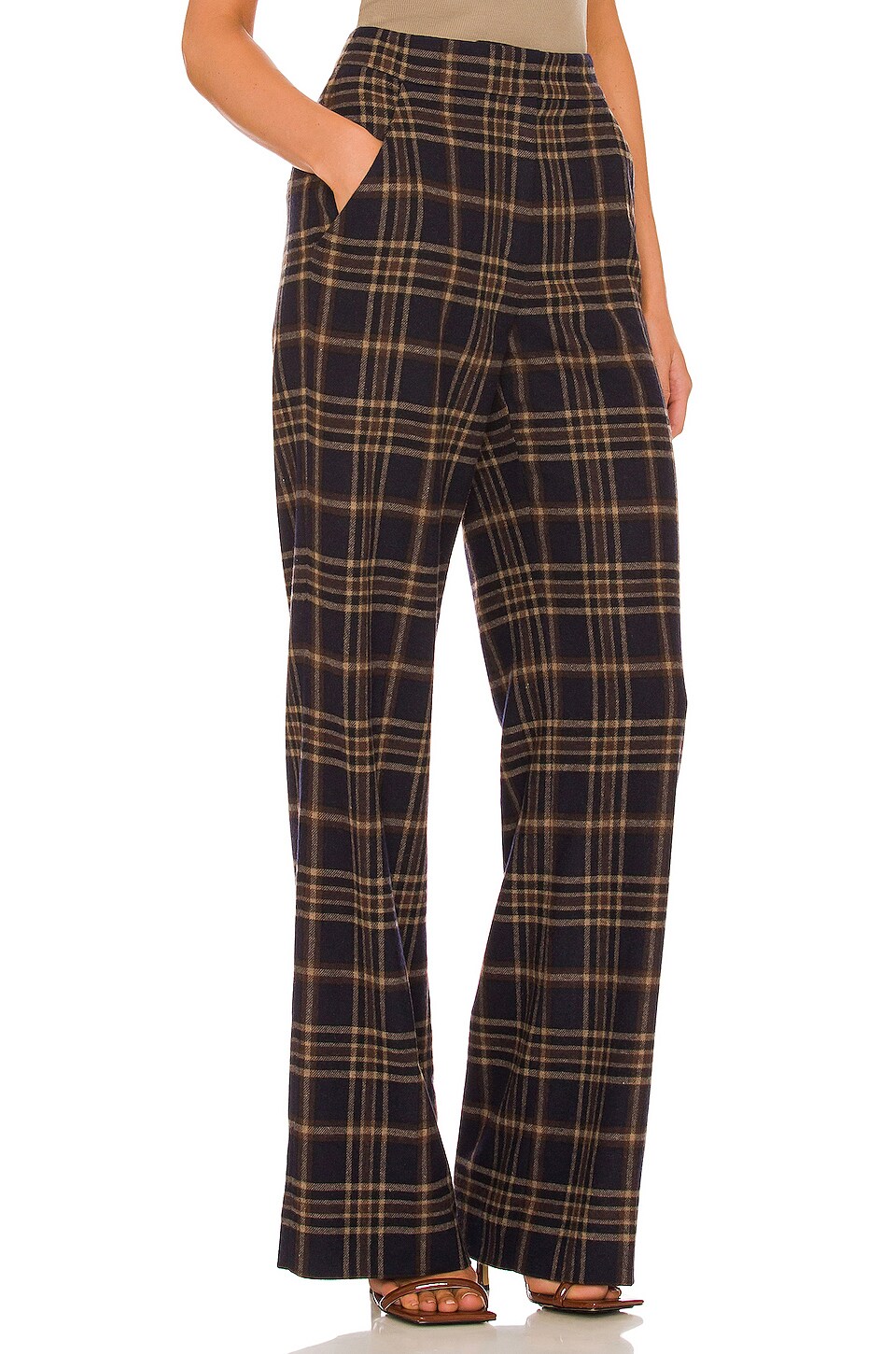 Veronica Beard Tuli Pant in Ink & Camel