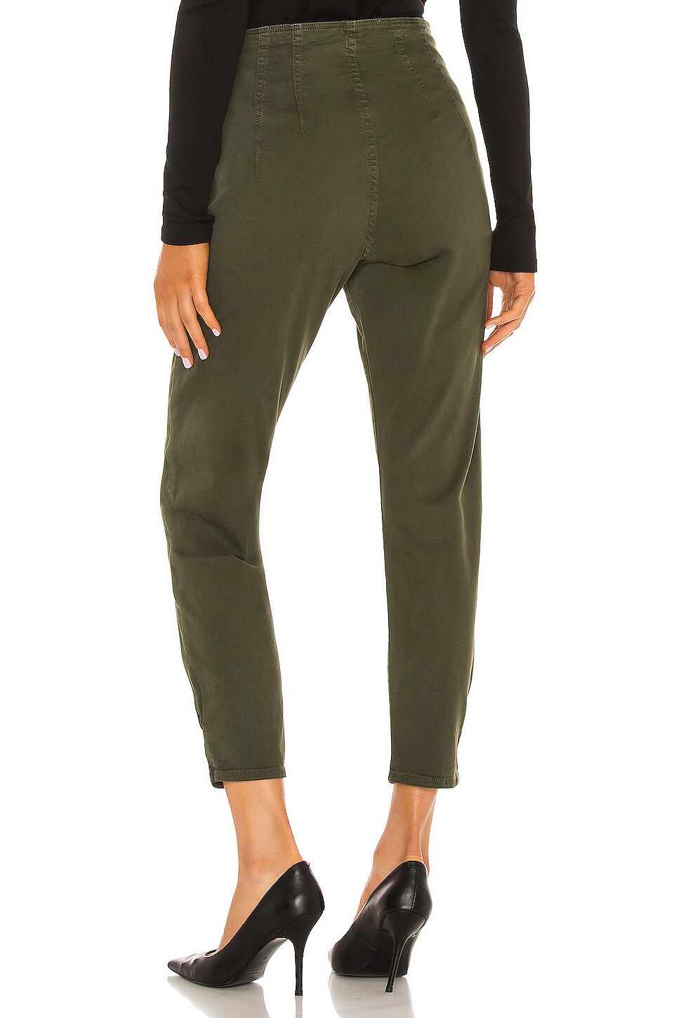 Veronica Beard Nita Pegged Pant in Army Green | REVOLVE