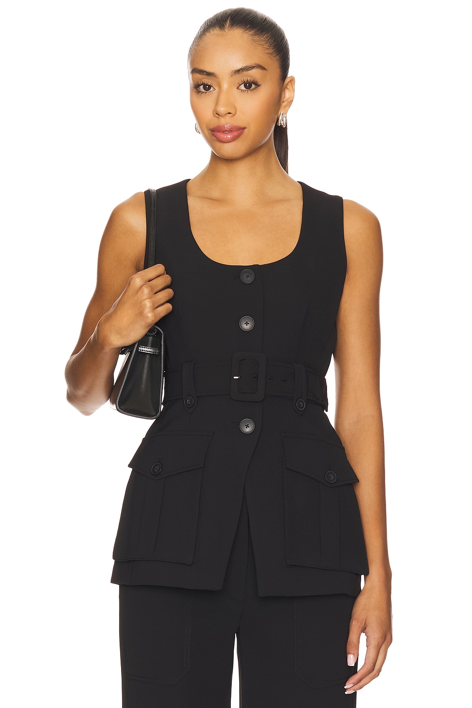 Veronica Beard Becker Vest in Black | REVOLVE