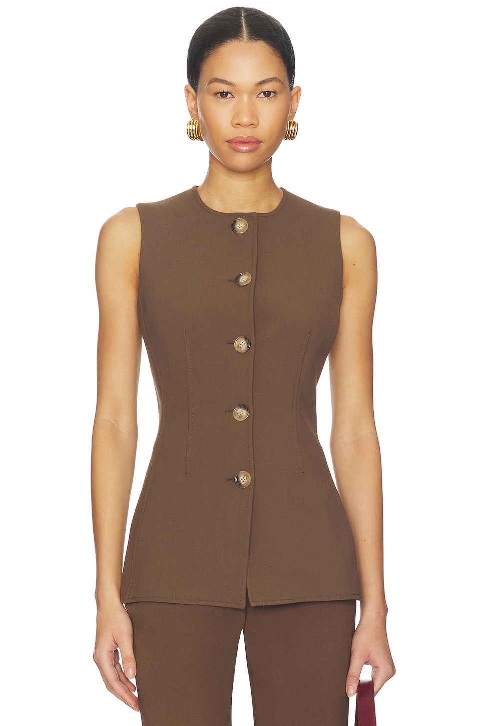 Veronica Beard Jessup Vest in Walnut | REVOLVE