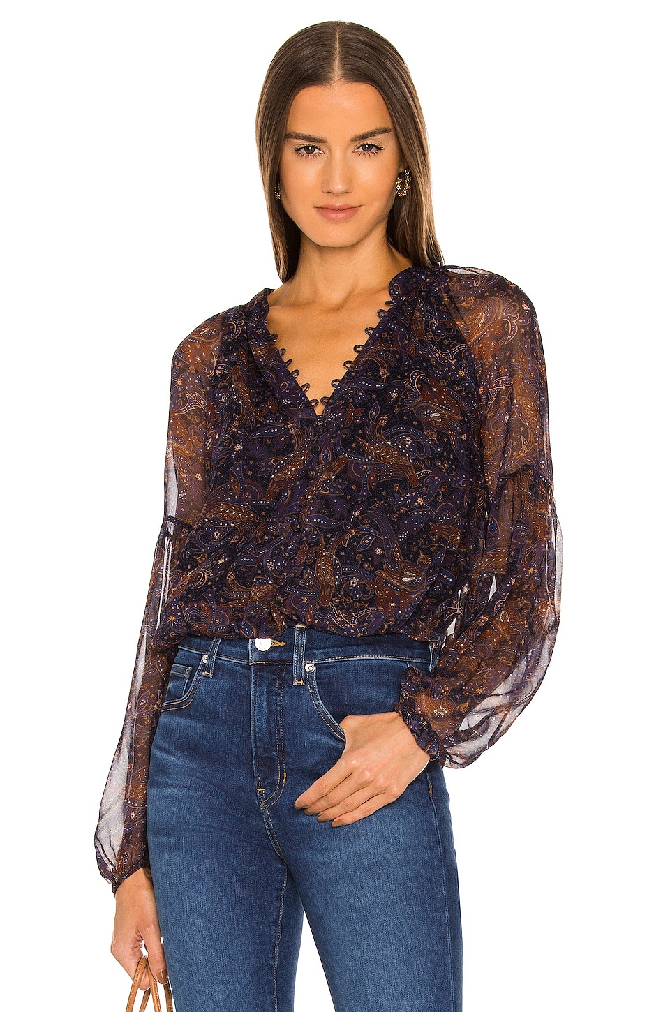 Veronica Beard Jayce Blouse in Black Multi | REVOLVE