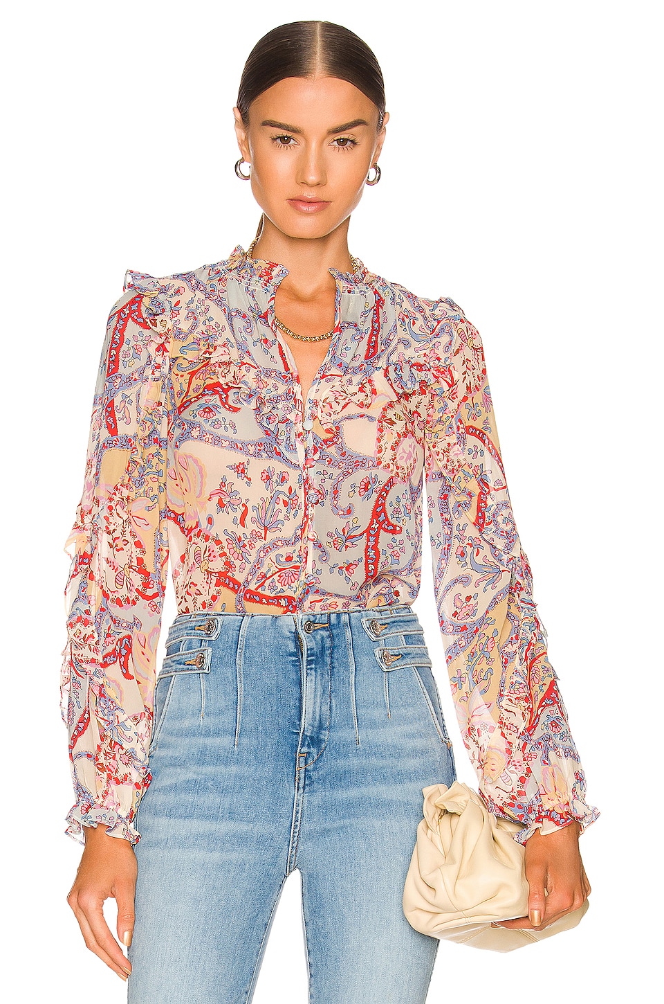 Veronica Beard Andri Blouse in Multi | REVOLVE