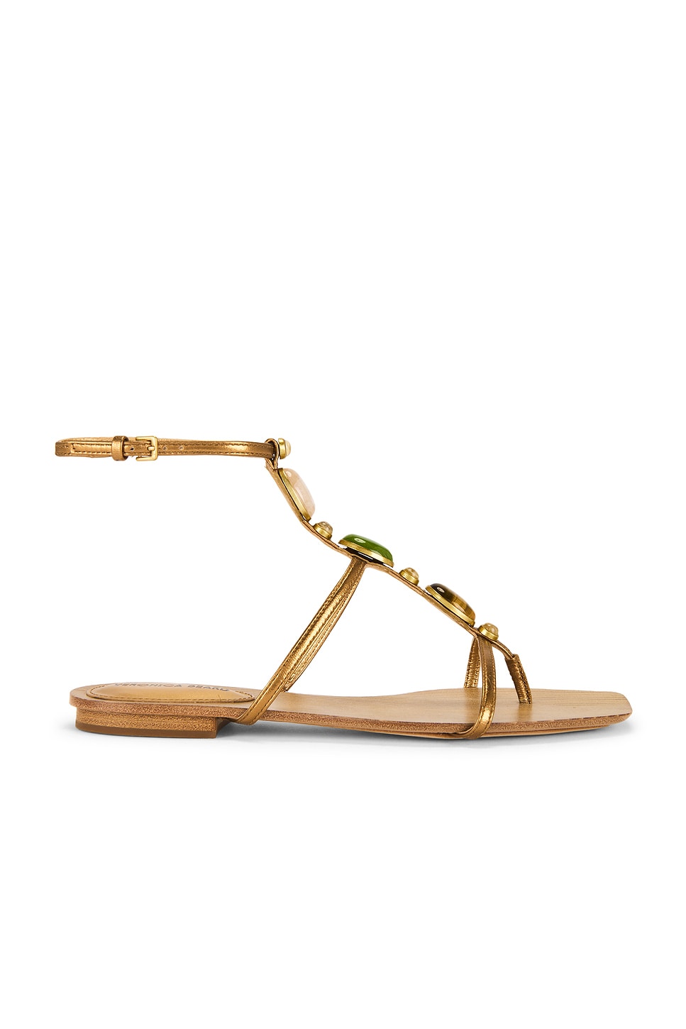 【Veronica Beard】アルバ ストーン サンダル ※関税込 Veronica Beard - Alba Gold Gemstone Sandal | Mitchell Stores
