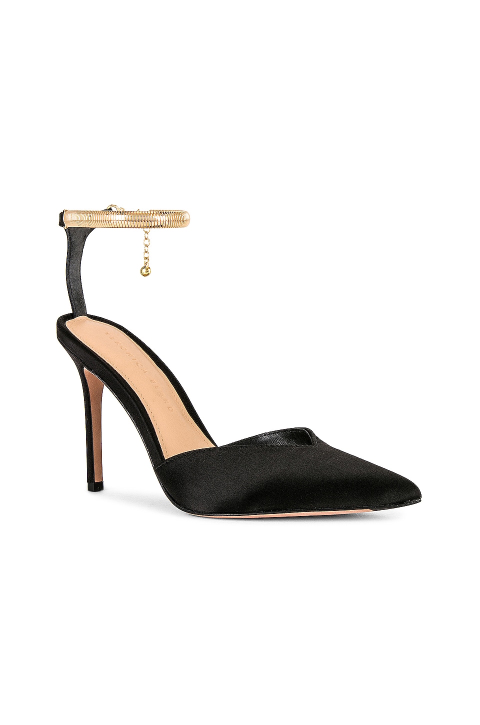 Veronica Beard Lisa Bracelet Chain Heel in Black