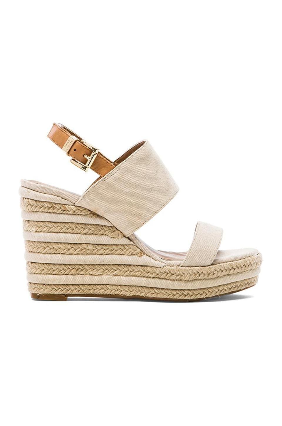 Sandale à Semelle Compensée Vince Camuto Loran - Jute & Toile - Naturel - Taille 10M - Neuve