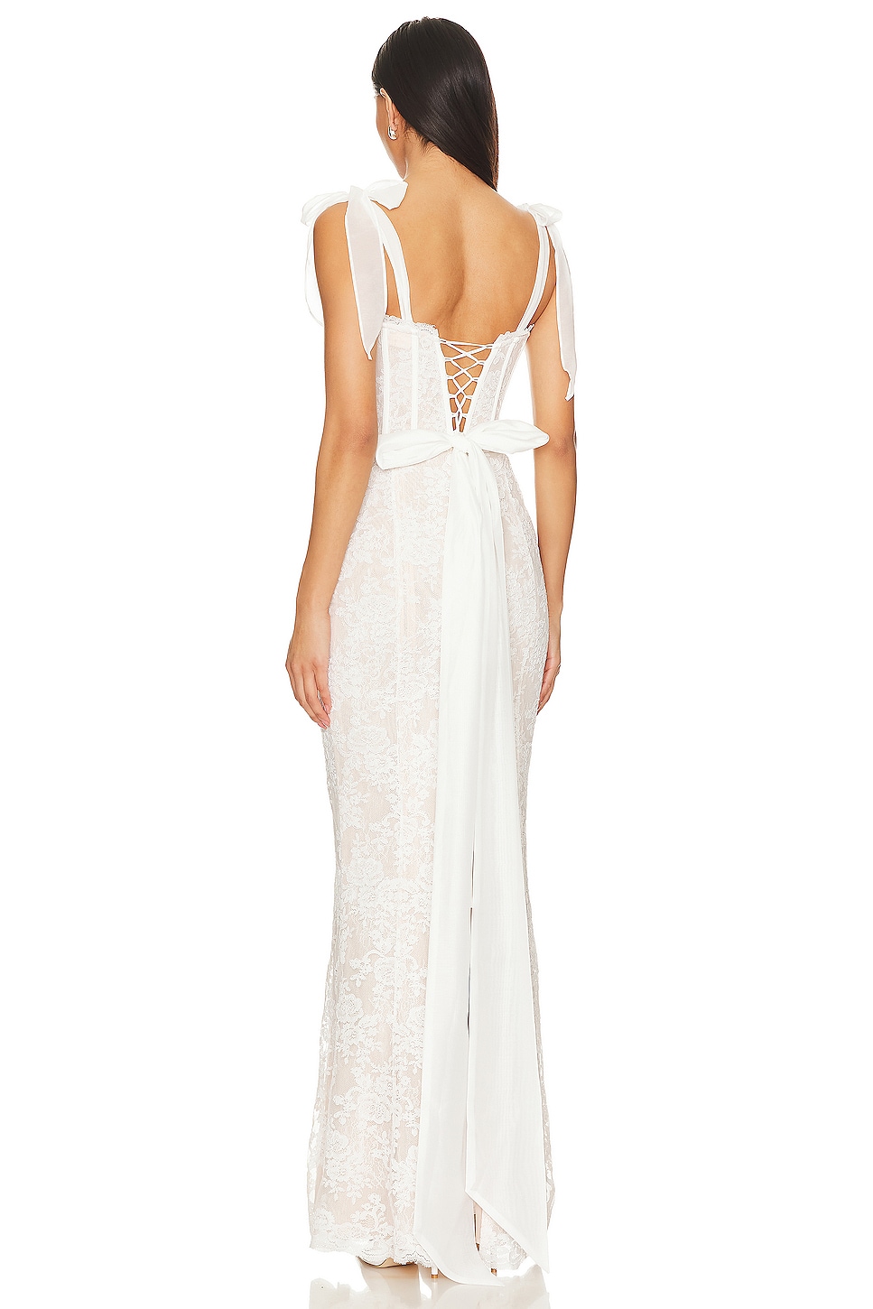 chinese dress ladies The Vivian Dress in White Windsor Brocade 00 / White Windsor Brocade
