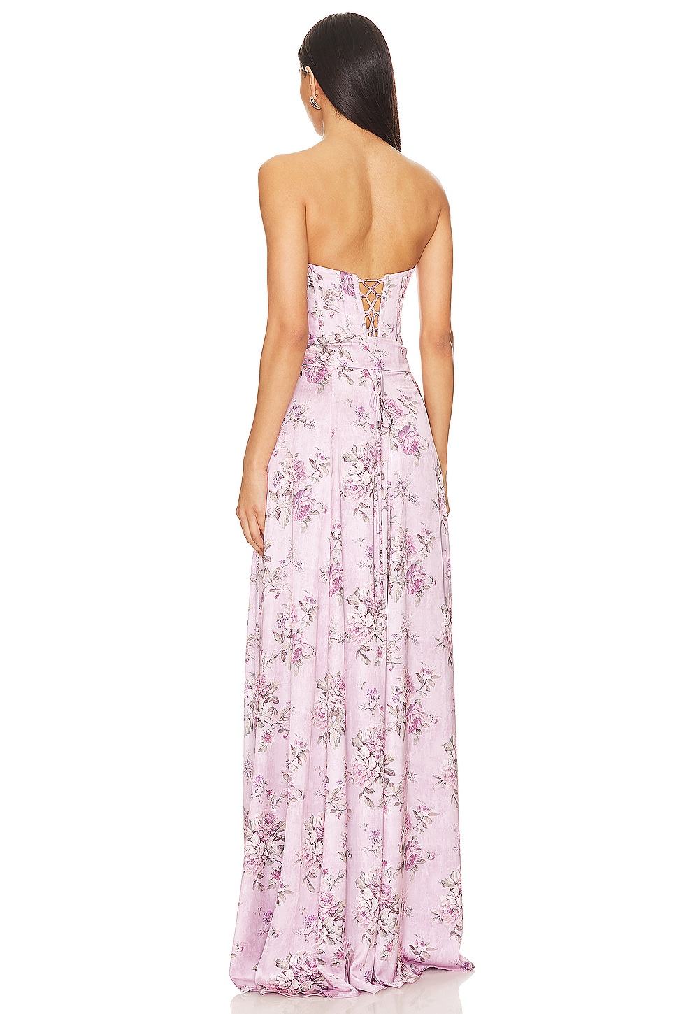 V. Chapman Cecilia Gown in Lilac Tapestry Rose | REVOLVE