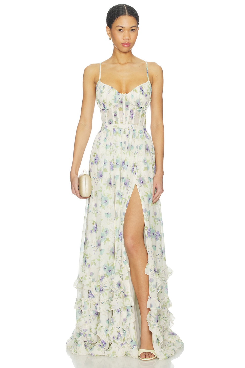 V. Chapman Carmen Dress in Blue Watercolor Floral | REVOLVE V. Chapman Carmen Dress in Blue Watercolor Floral | REVOLVE