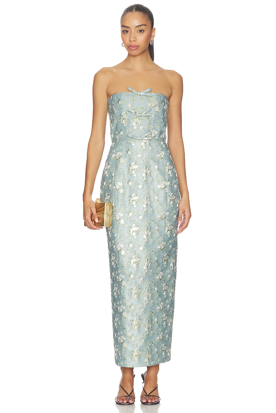 blue v chapman dress The Cecilia Dress in Victorian Blue Roses 10 / Victorian Blue Roses