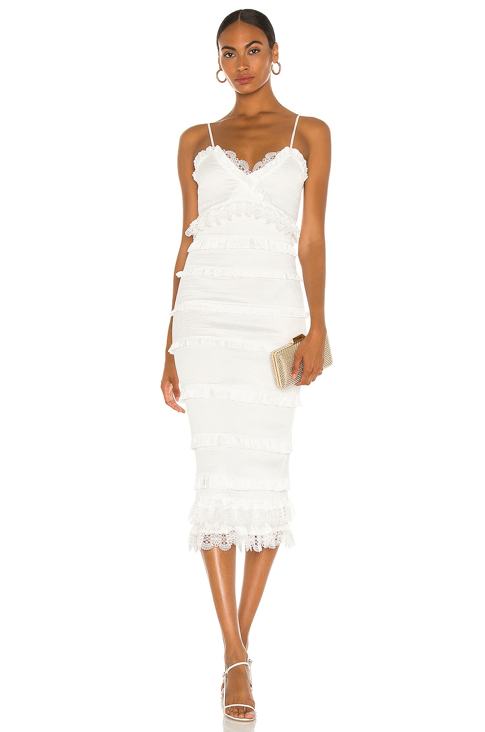 V. Chapman Narcisse Midi Dress in White