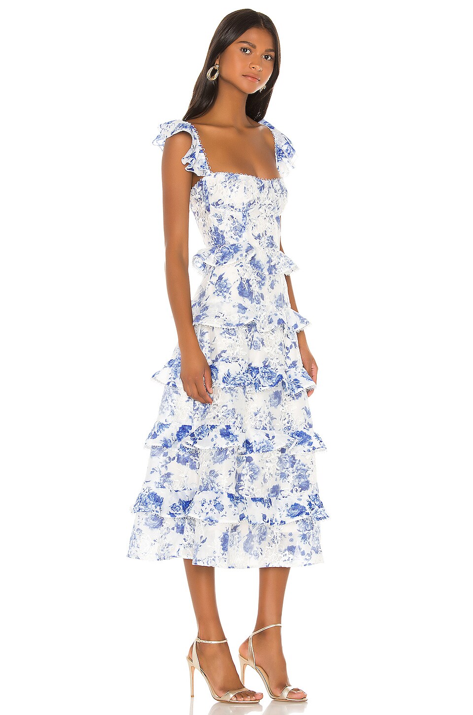 V. Chapman Maribelle Dress in French Blue Floral | REVOLVE