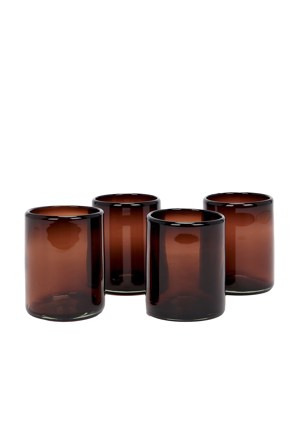 Set Of 4 Tamarind Handblown Glasses