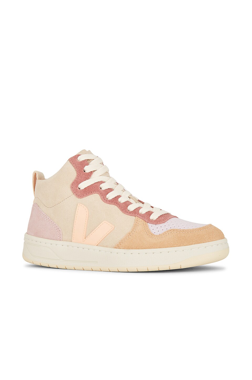Veja V-15 Sneaker in Multicolor & Peach
