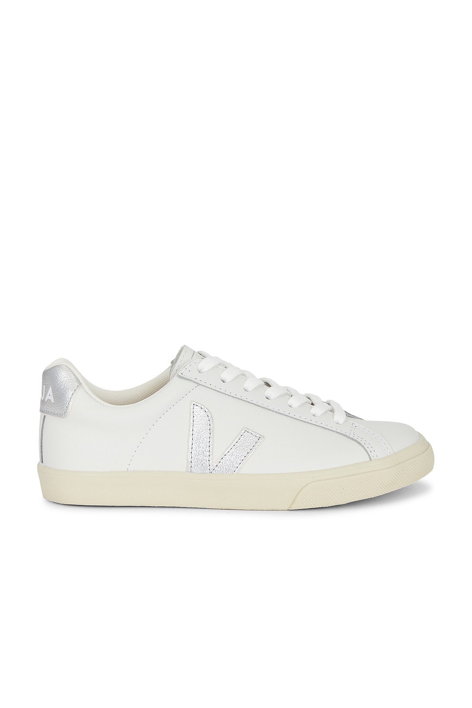 Veja Esplar Logo Sneaker in Extra White & Silver | REVOLVE