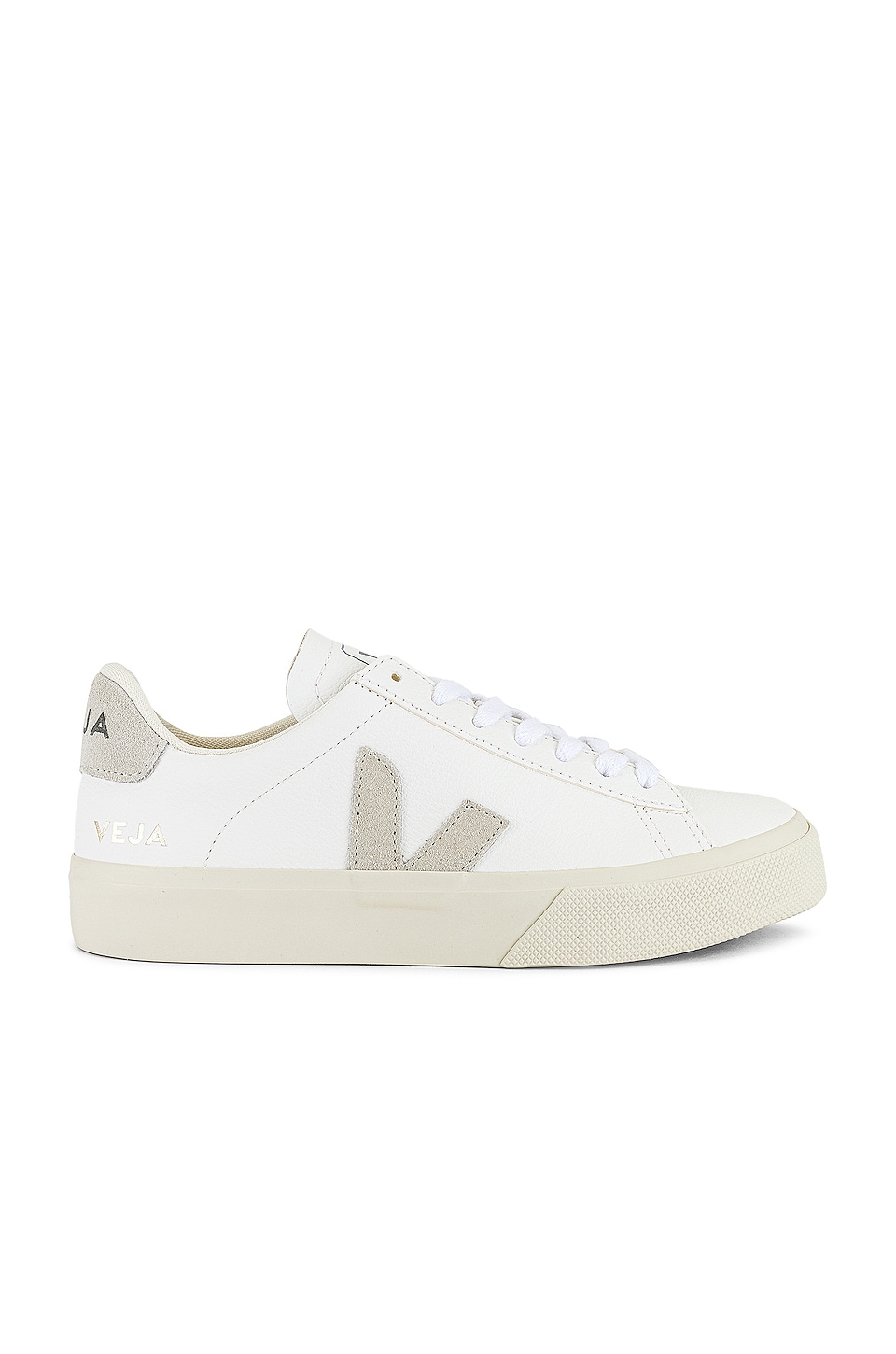 Veja Campo Sneaker in Extra White & Natural Suede | REVOLVE