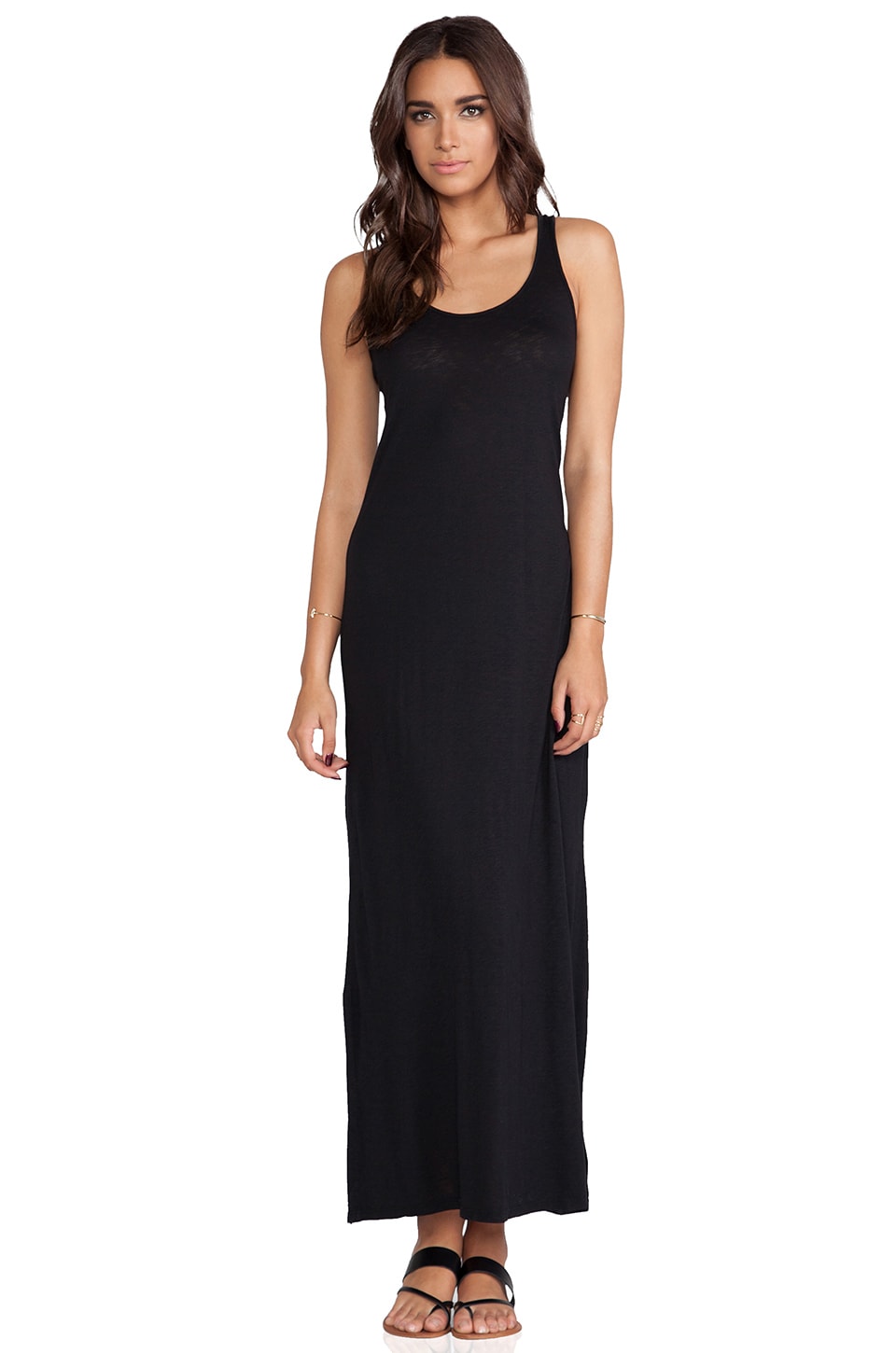 Velvet by Graham & Spencer Gypsy Luxe Slub Maxi Dress in Black | REVOLVE