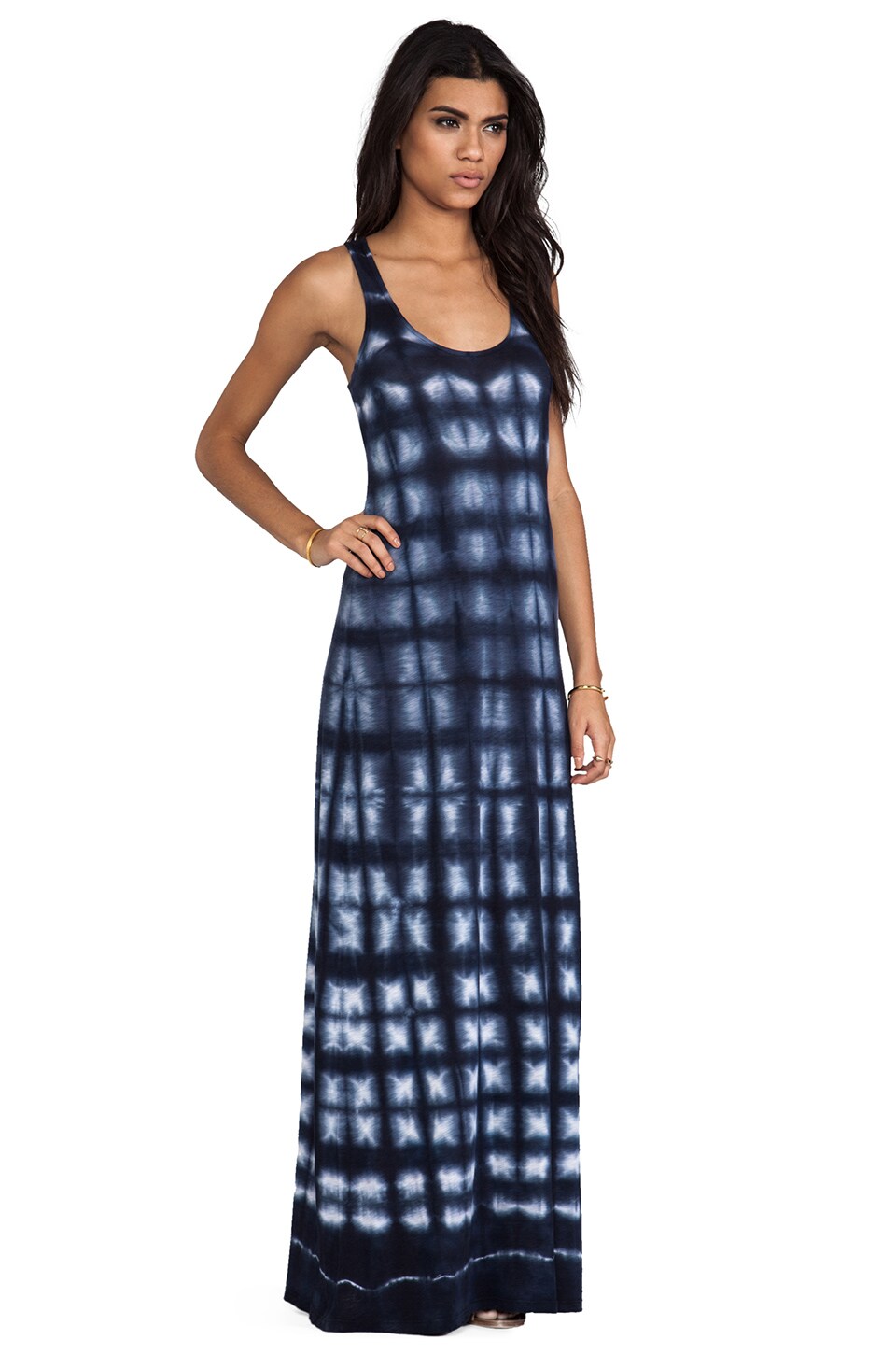Velvet by Graham & Spencer Velvet Tie Dye Luxe Eldon Dress in Viridian