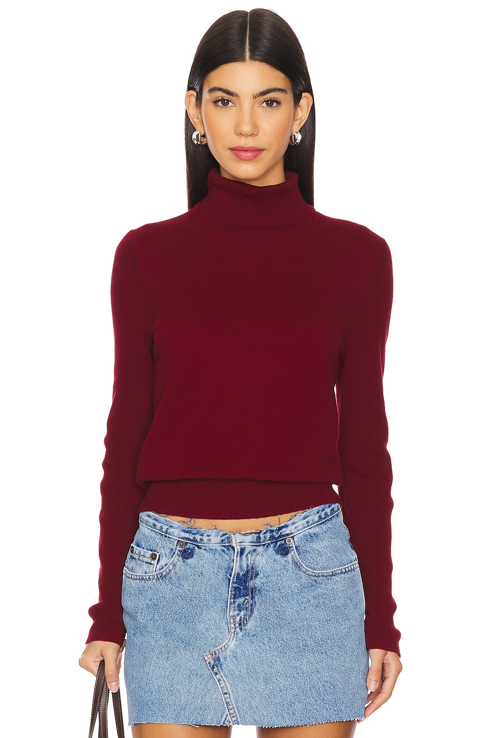 Velvet by Graham Spencer Korie Turtleneck in Merlot REVOLVE