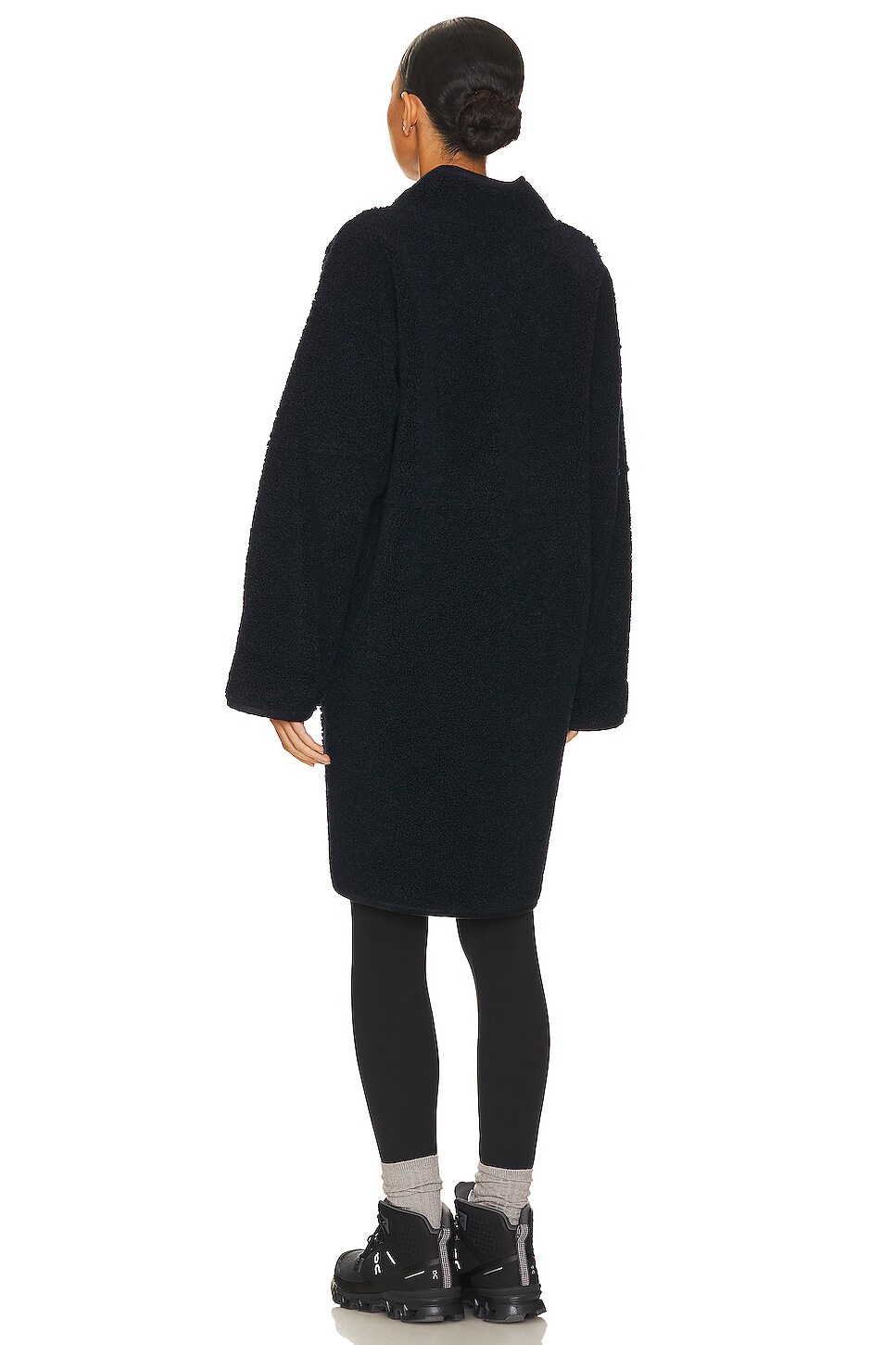 Velvet by Graham & Spencer Cara Reversible Sherpa Coat in Navy