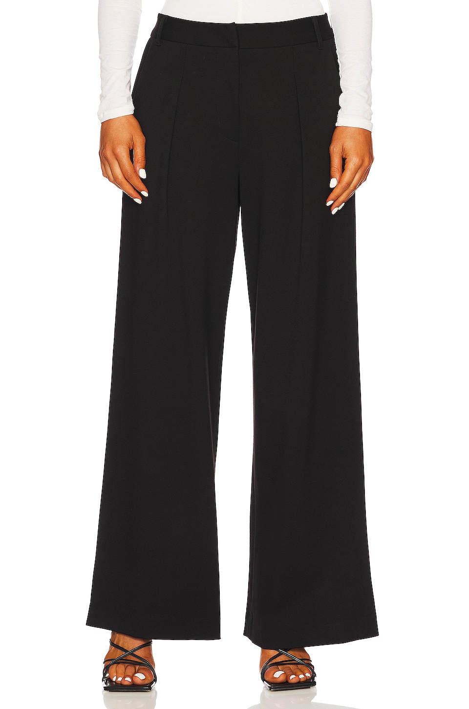 Velvet by Graham & Spencer Leona Straight Pant in Black | REVOLVE