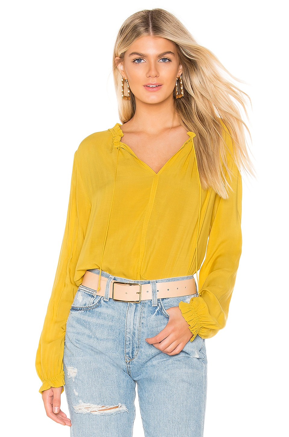 Velvet by Graham & Spencer Samantha Blouse in Canary | REVOLVE