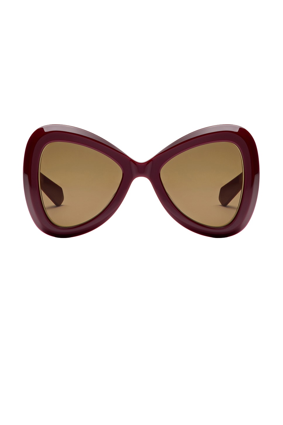 サングラス VALENTINO GARAVANI Woman Sunglasses Brown Valentino Garavani V Gold III Sunglasses in Bordeaux | REVOLVE