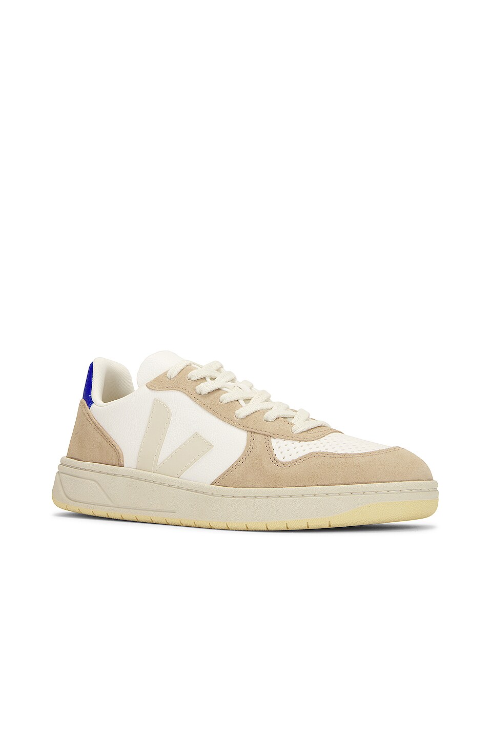Veja V-10 Bastille Sneaker in Extra White & Sahara Paros