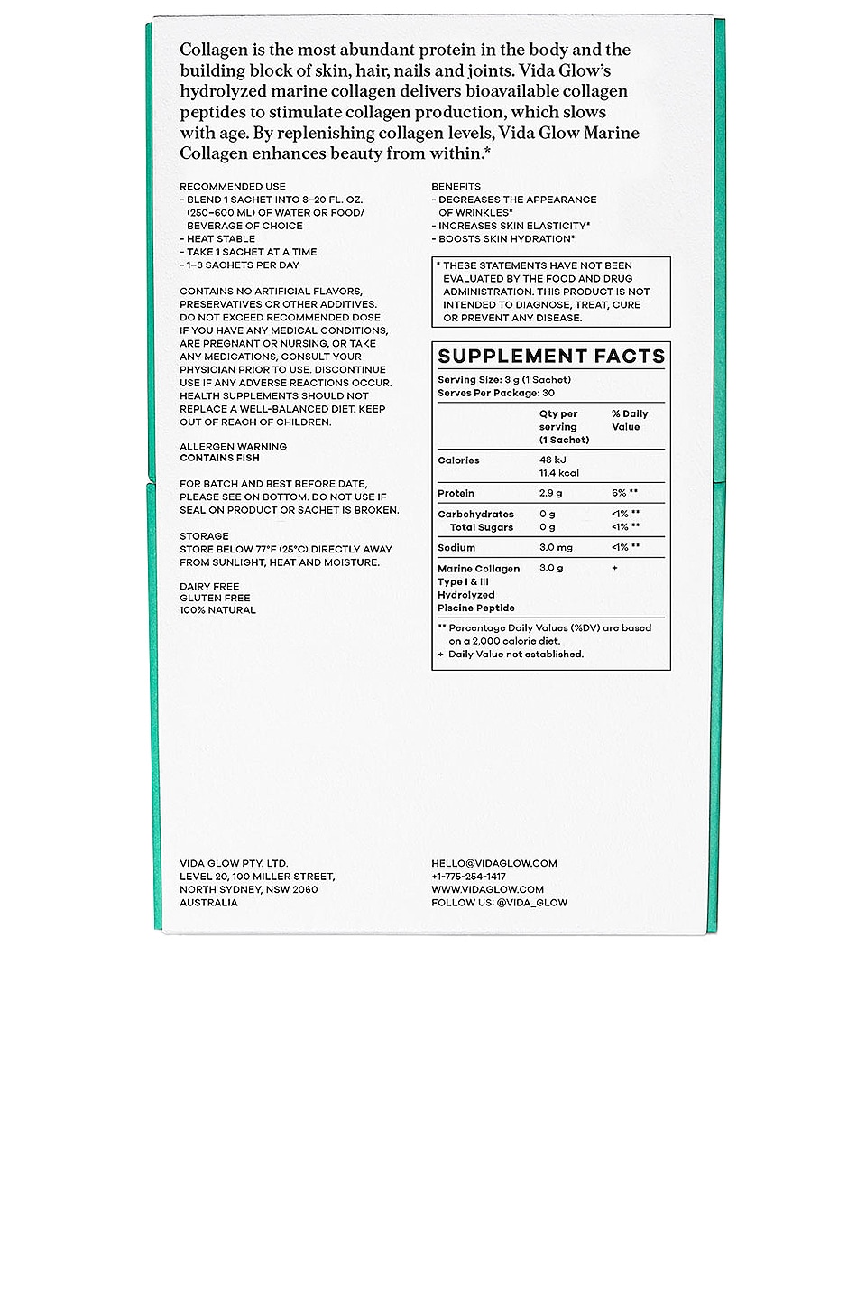 Natural Marine Collagen Sachets Original - thumbnail 3