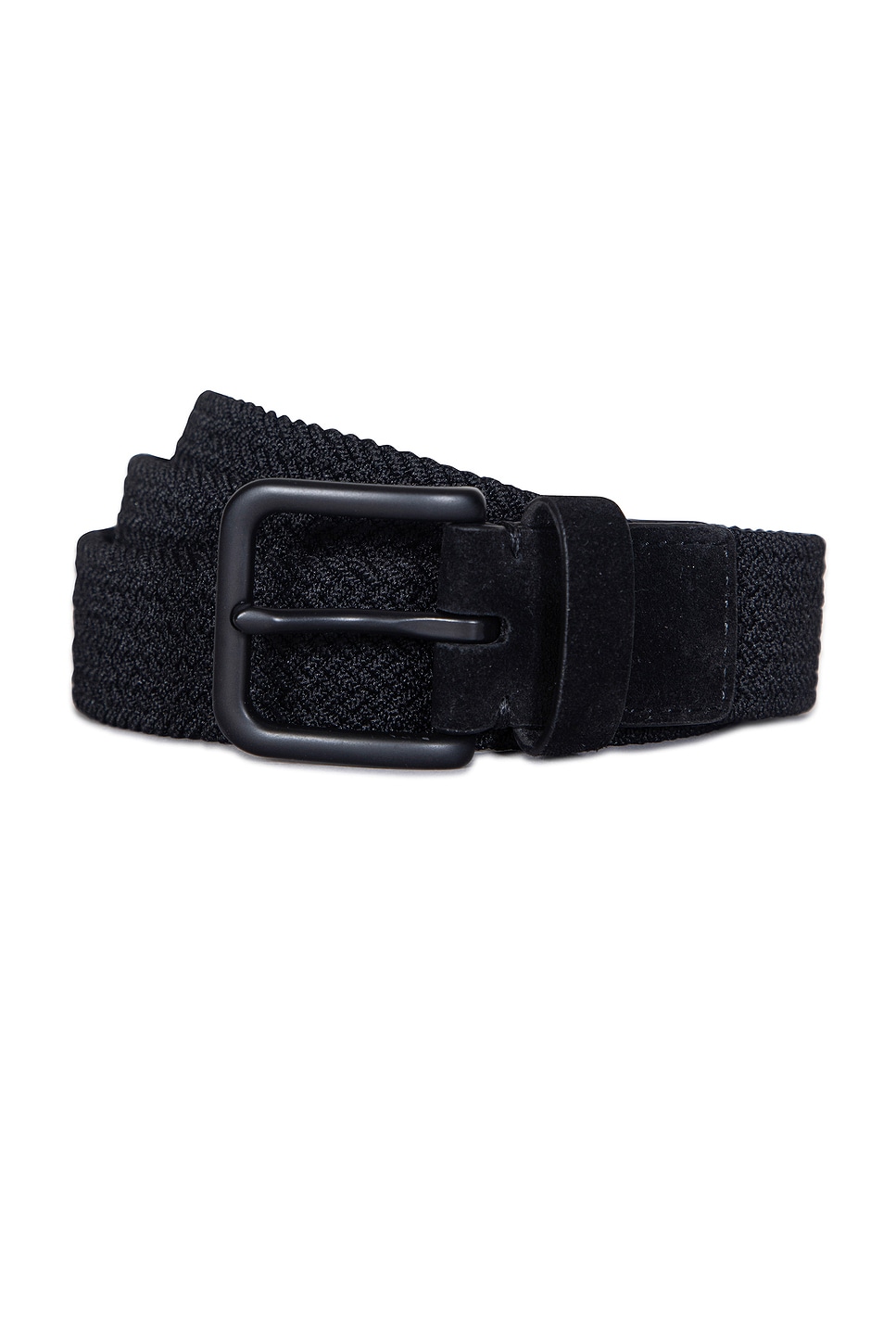 Vince 32mm Stretch Woven Belt in Black | REVOLVE