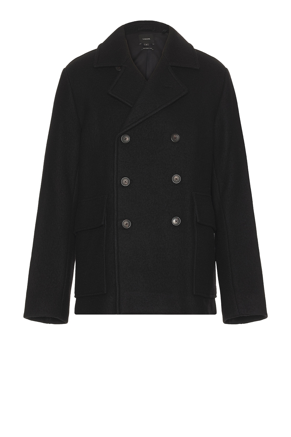 Vince Wool Peacoat in Black | REVOLVE