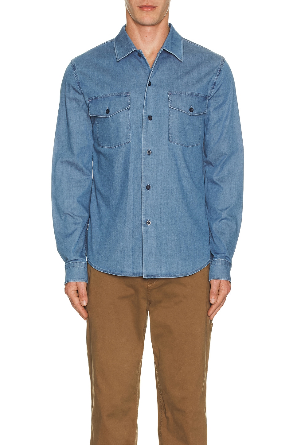 Double Patch Pocket Long Sleeve Shirt - Thumbnail 3