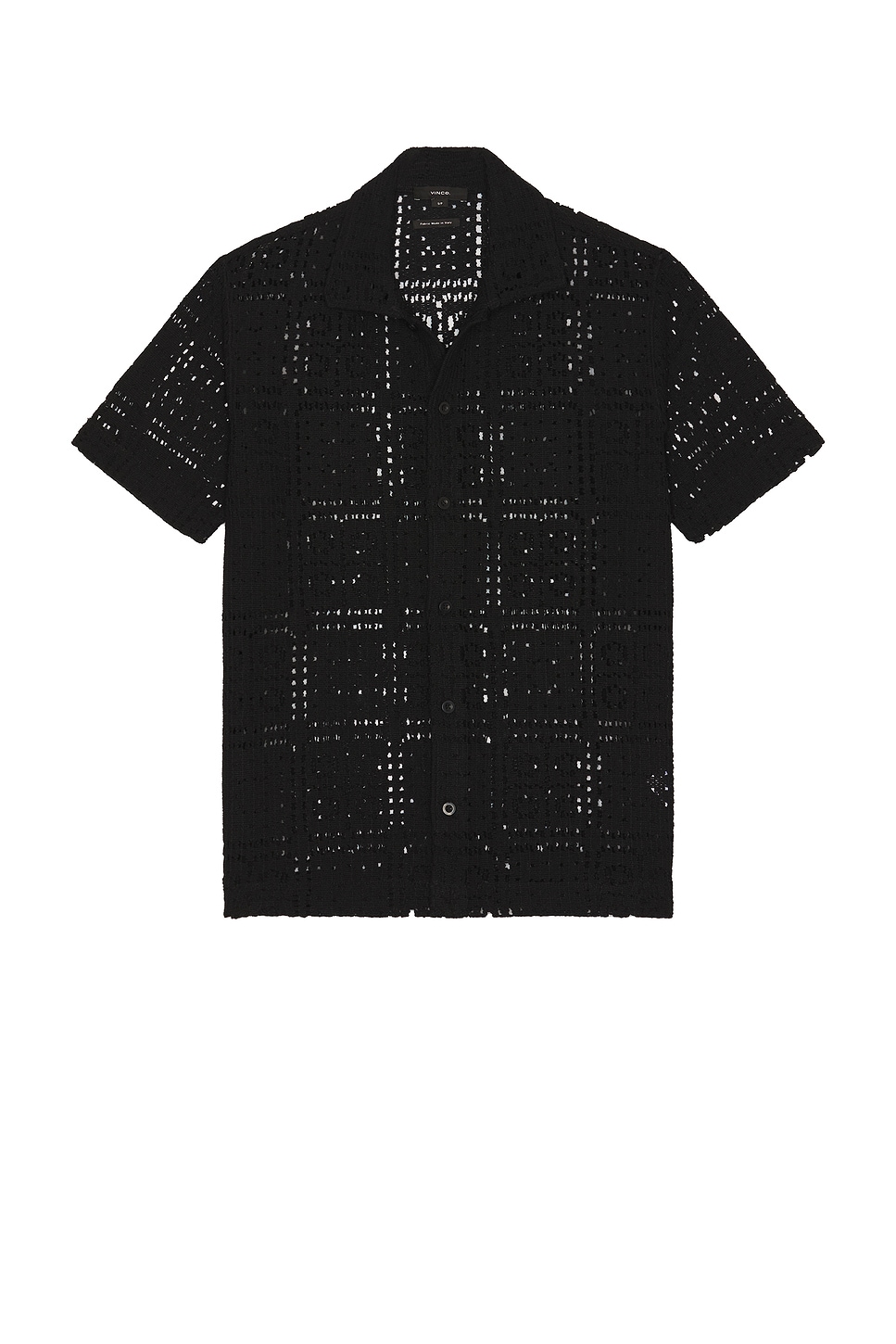Knit Crochet Short Sleeve Button Down Shirt