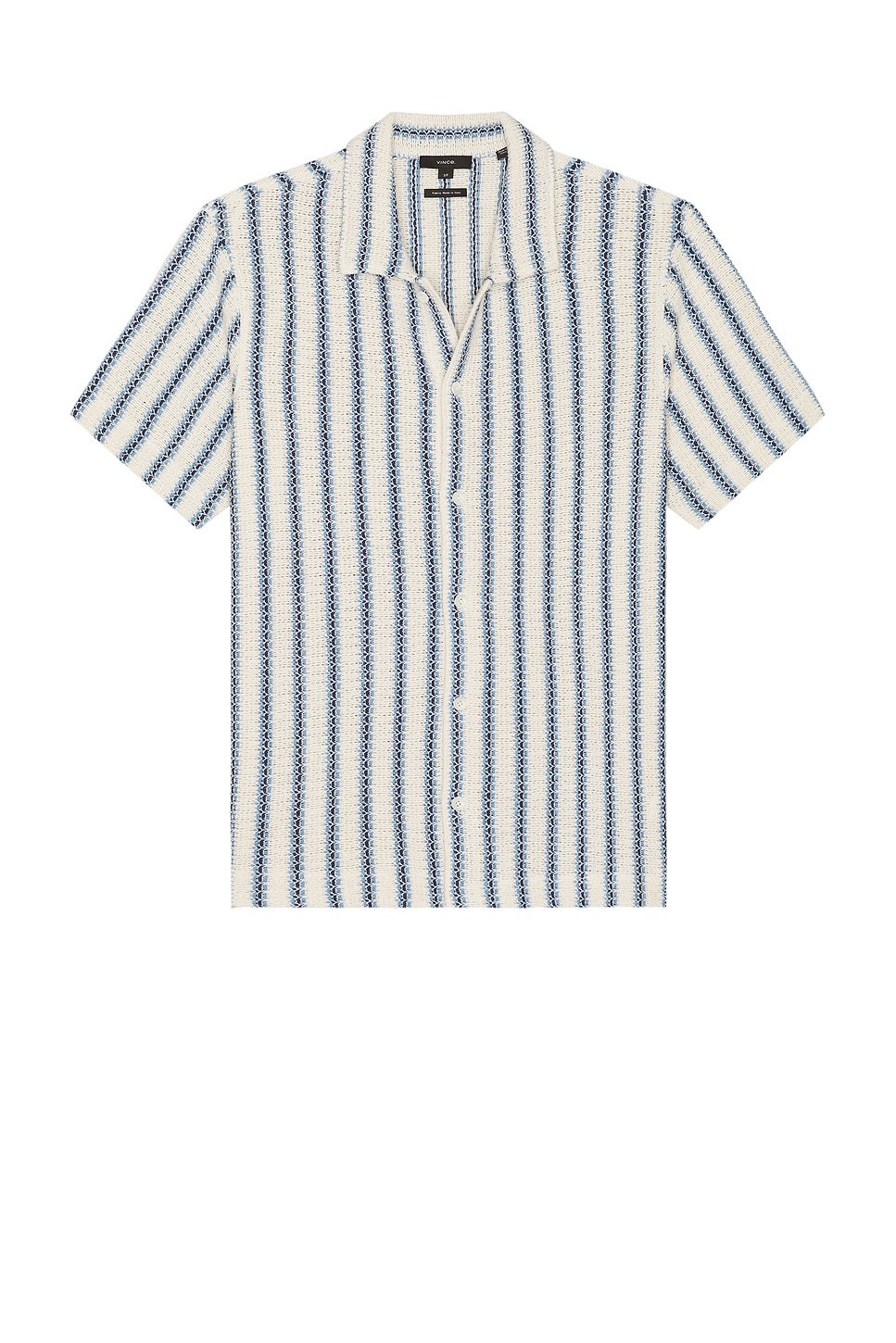 Beach Stripe Knit Button Down Shirt