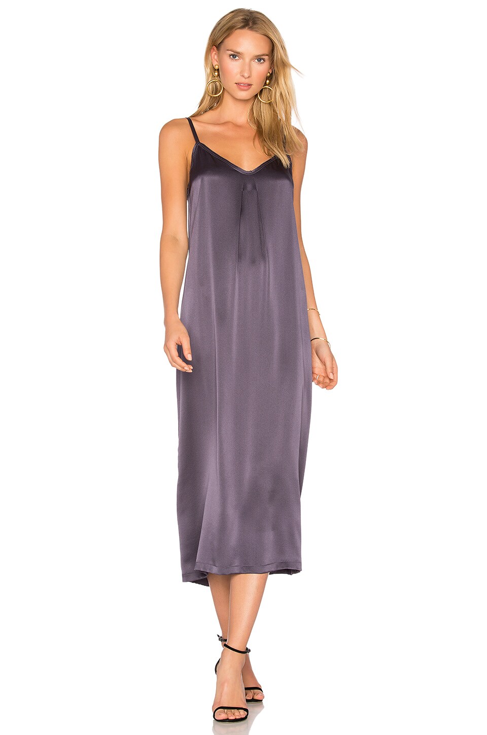 vince purple slip dress